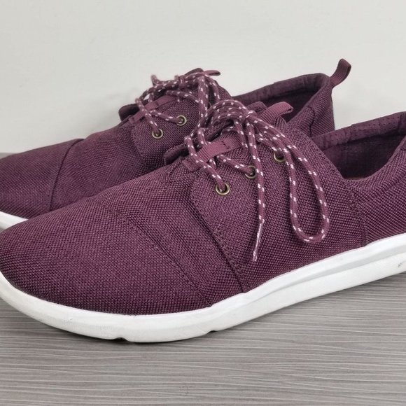 Toms Del Ray Sneaker, Black Cherry Textile, Womens Size 9.5 / 41 - Picture 1 of 11